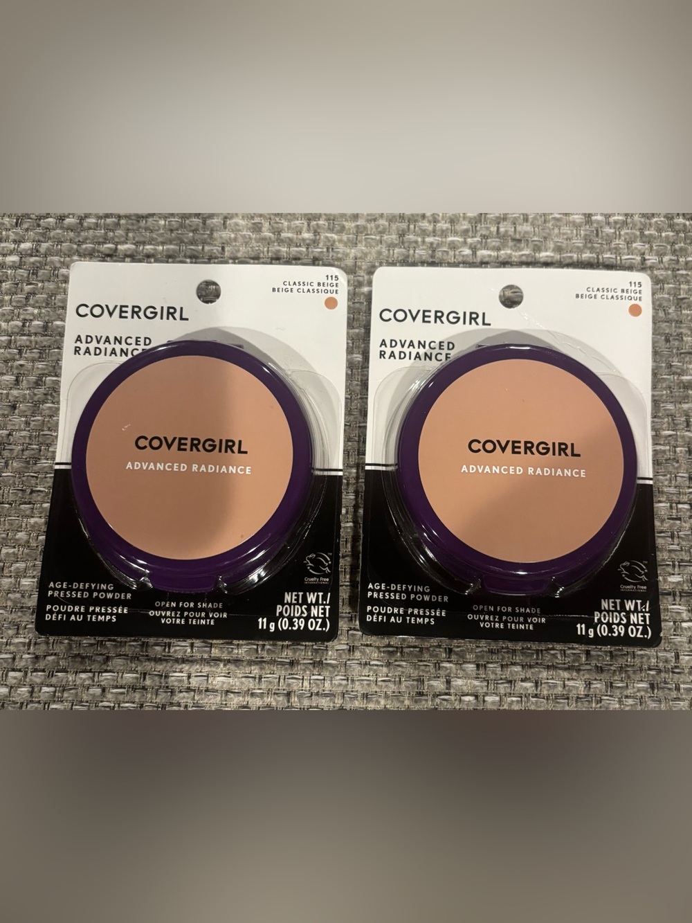 2 NEW Covergirl Advanced Radiance Age-Defying Pressed Powder 115 Classic Beige